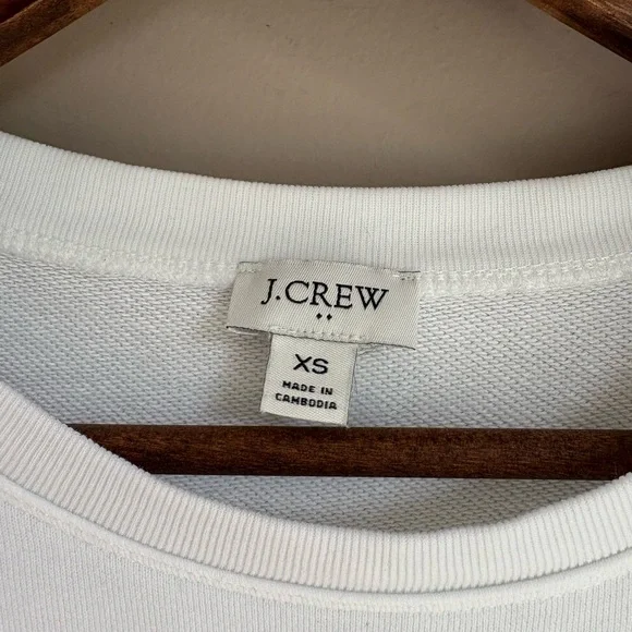 J. Crew Lobster Embroidered Crew Neck Sweatshirt White Size XS - Picture 5 of 6